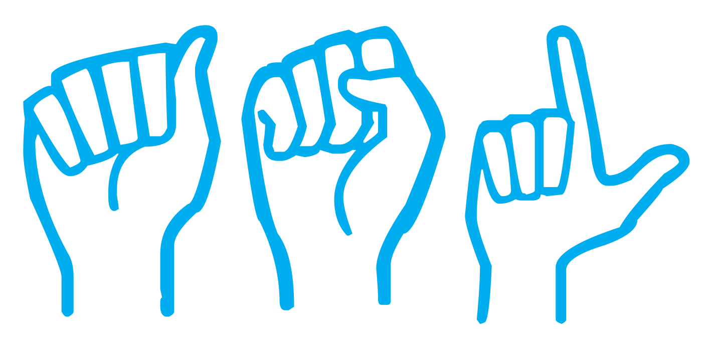 ASL spelled out with fingerspelling links to ASL Anywhere website